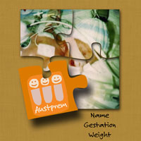 puzzle blankie orange