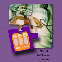 puzzle blankie purple